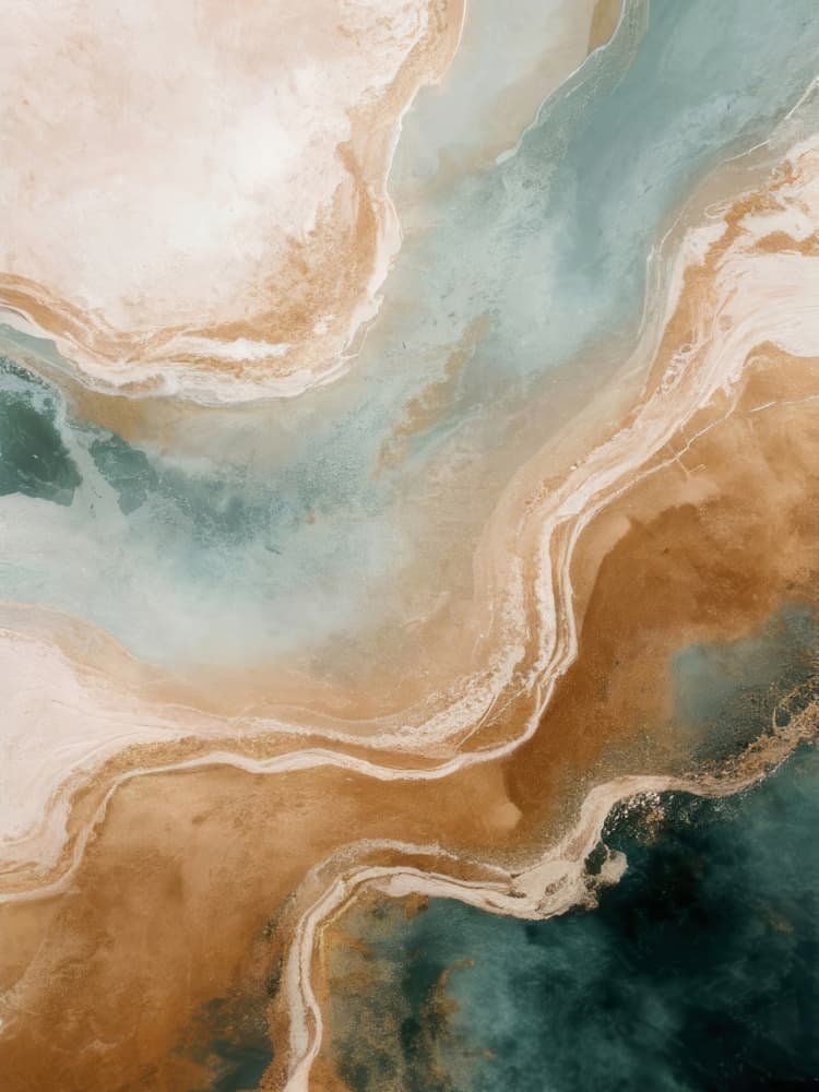 Abstract Coastal Flow by Alpenglow Workshop — canvas wall art