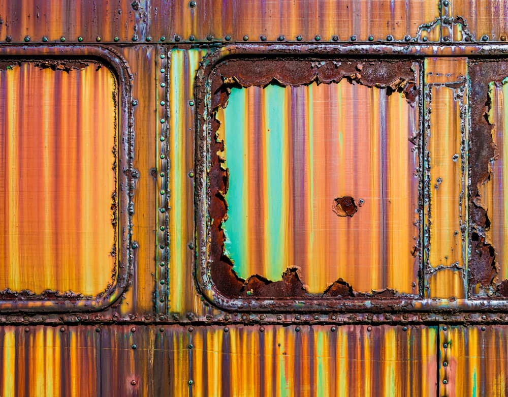 Vibrant Rusted Metal by Andrew Beavis — canvas wall art