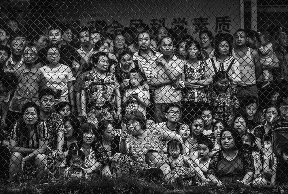 Community Behind Chain Link by Zhou Chengzhou — canvas wall art