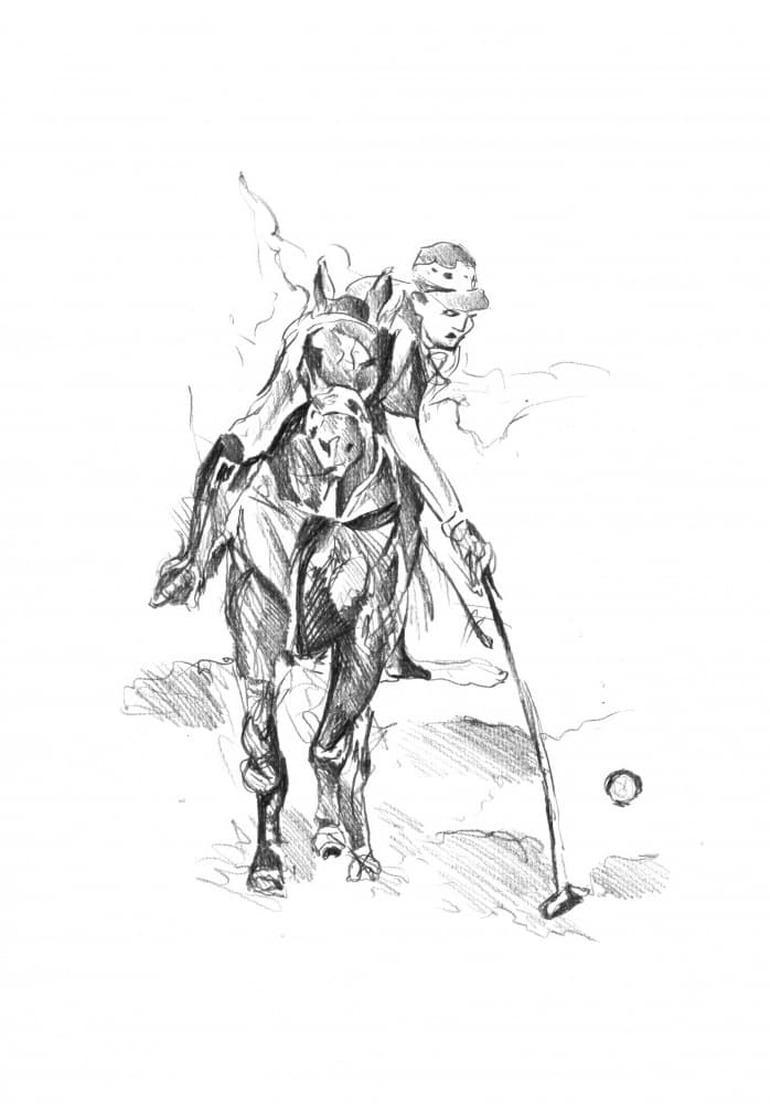 Dynamic Polo Player by Kulik — canvas wall art