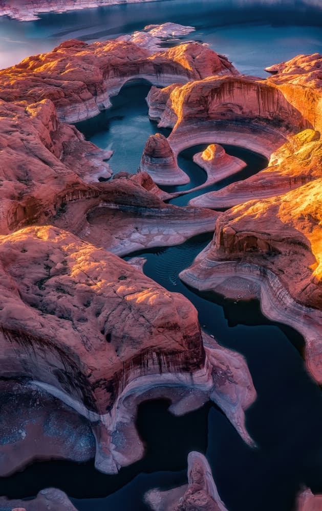 Meandering Desert Canyon by Grant Hou — canvas wall art