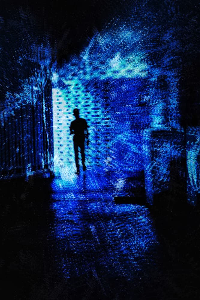 Man on Digital Path by Rahel Jo — canvas wall art