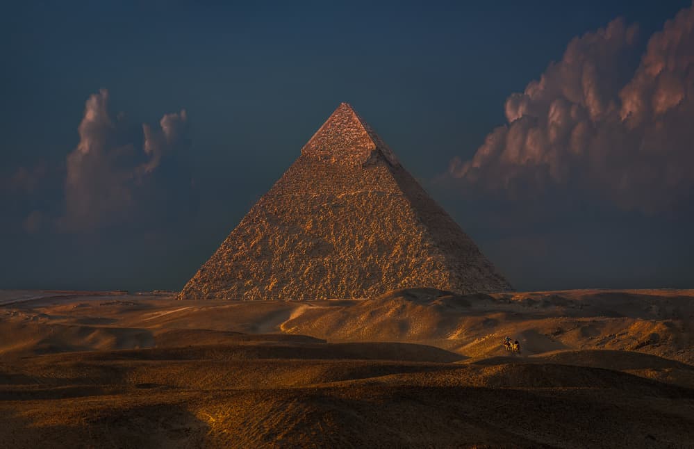 Pyramid at Golden Hour by John-Mei Zhong — canvas wall art