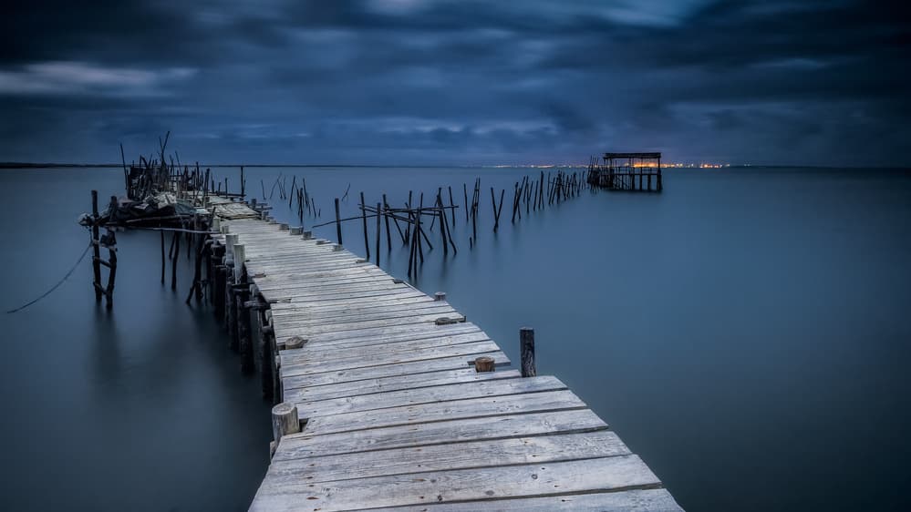 Moody Twilight Pier by Rui Ribeiro — canvas wall art