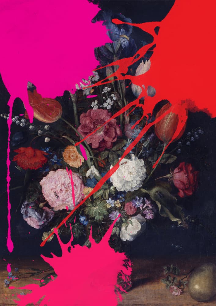 Modern Floral Splatter by Talitha McQueen — canvas wall art