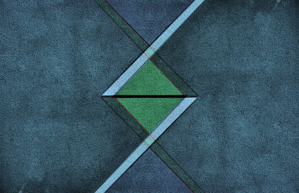 Modern Blue Green Geometry by Jois Domont ( J.L.G.) — canvas wall art