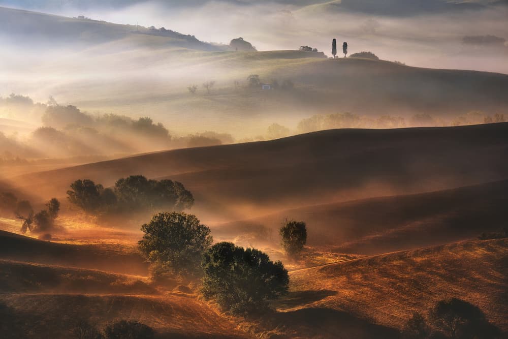 Misty Morning Hills by Grzegorz Lewandowski — canvas wall art
