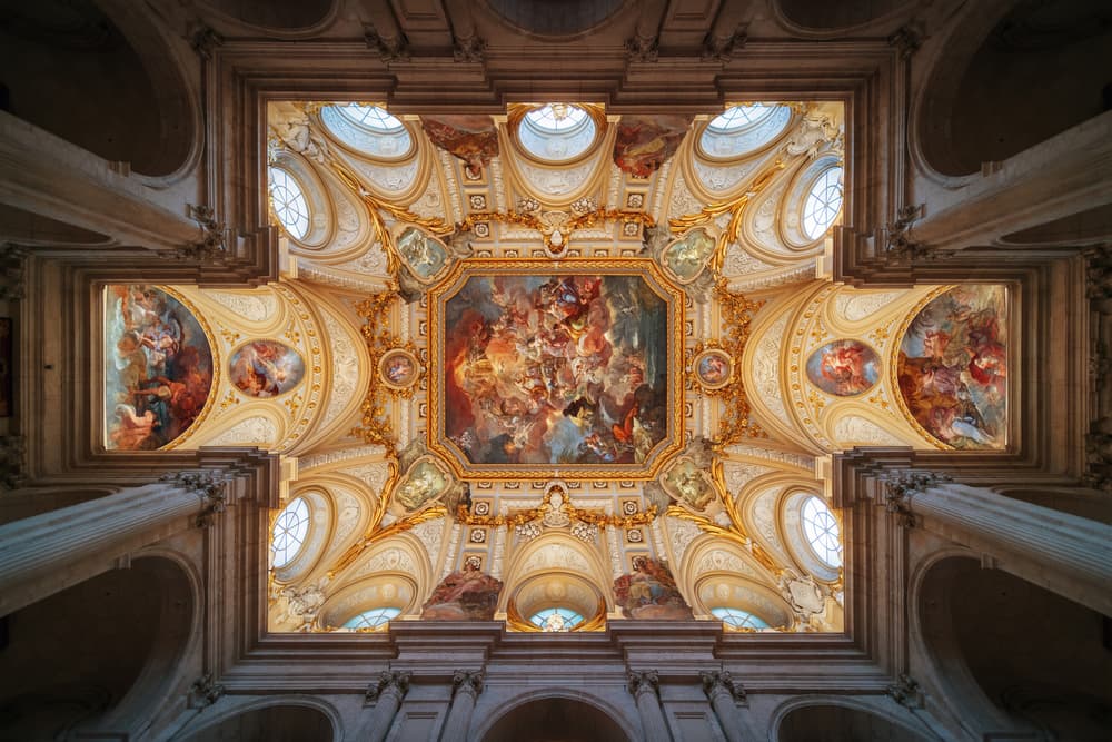 Golden Fresco Ceiling by Juan Pablo de Miguel — canvas wall art