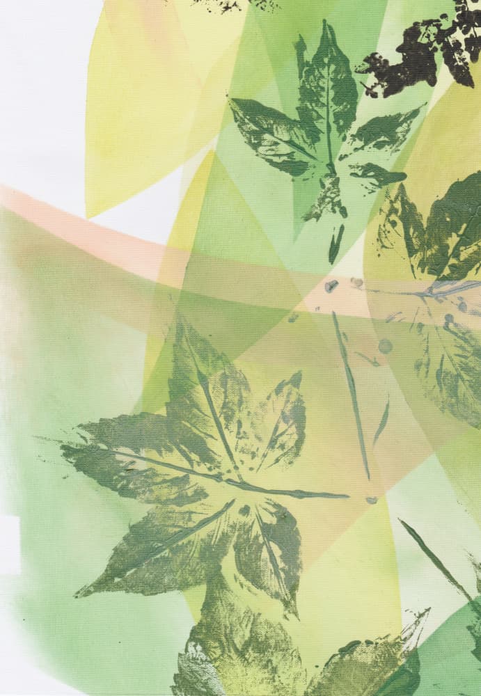 Green Leaf Overlays by Maira Ribena — canvas wall art