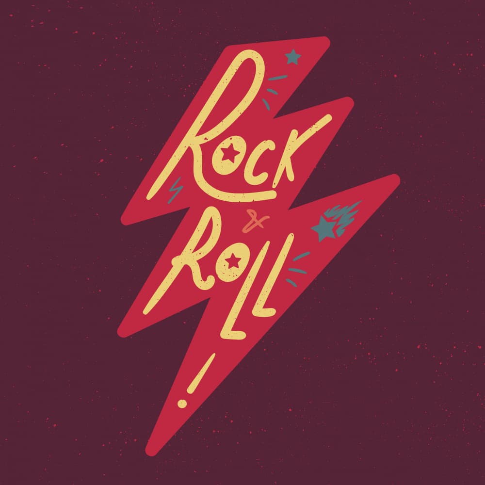 Rock And Roll Lightning by Marika Barsrsind — canvas wall art