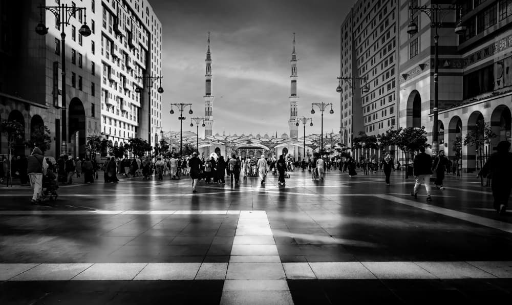 Grand Minarets City Square by Asmaa ElTouny — canvas wall art
