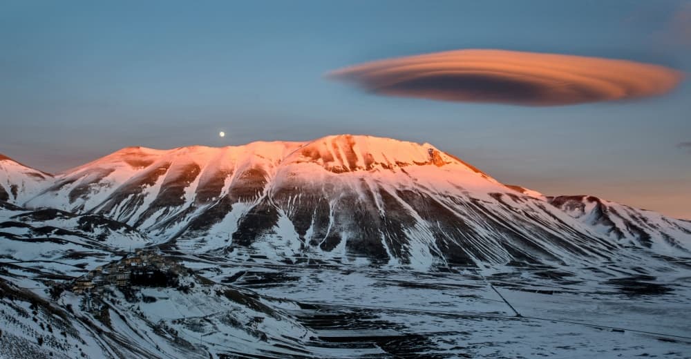 Golden Mountain Lenticular Sky by Francesco Santini — canvas wall art