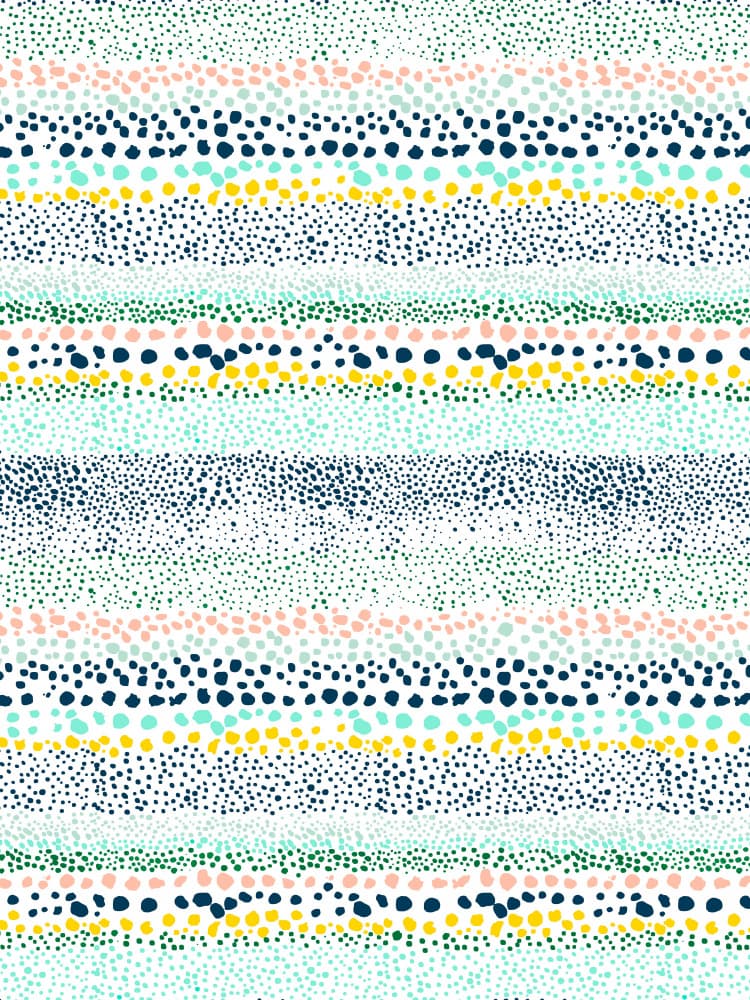 Playful Dotted Stripes by Ninola Design — canvas wall art