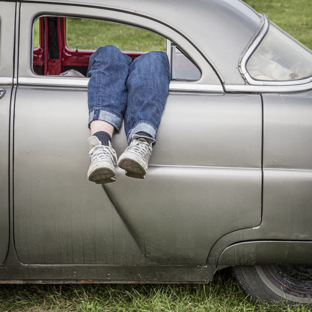 Relaxing Road Trip Legs by Bjorn Bjornson — canvas wall art