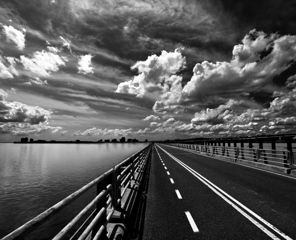 Endless Road Dramatic Sky by David Senechal Photographie (polydactyle) — canvas wall art