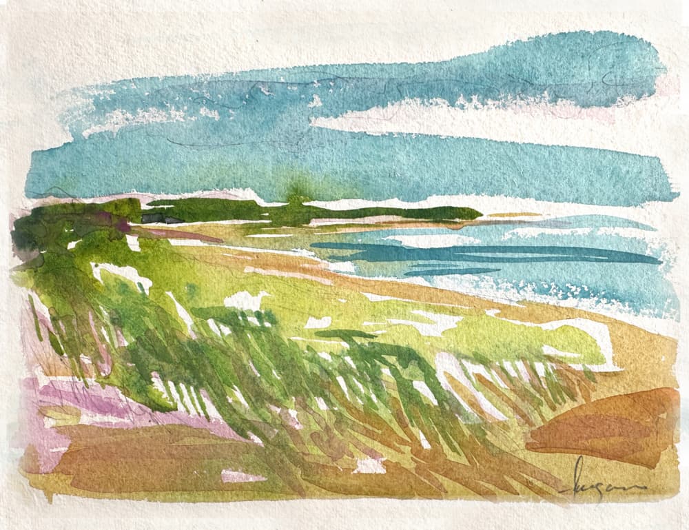 Blue skies colorful by Dorothy Fagan — canvas wall art