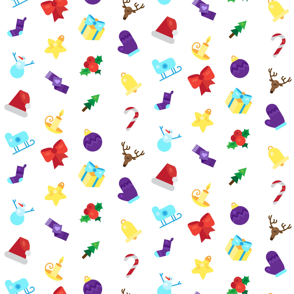 Festive Christmas Pattern by Marika Barsrsind β canvas wall art