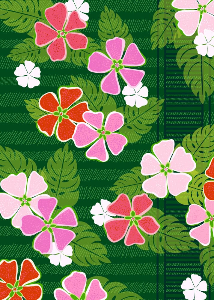 Vibrant Floral Pattern by Kristian Gallagher — canvas wall art