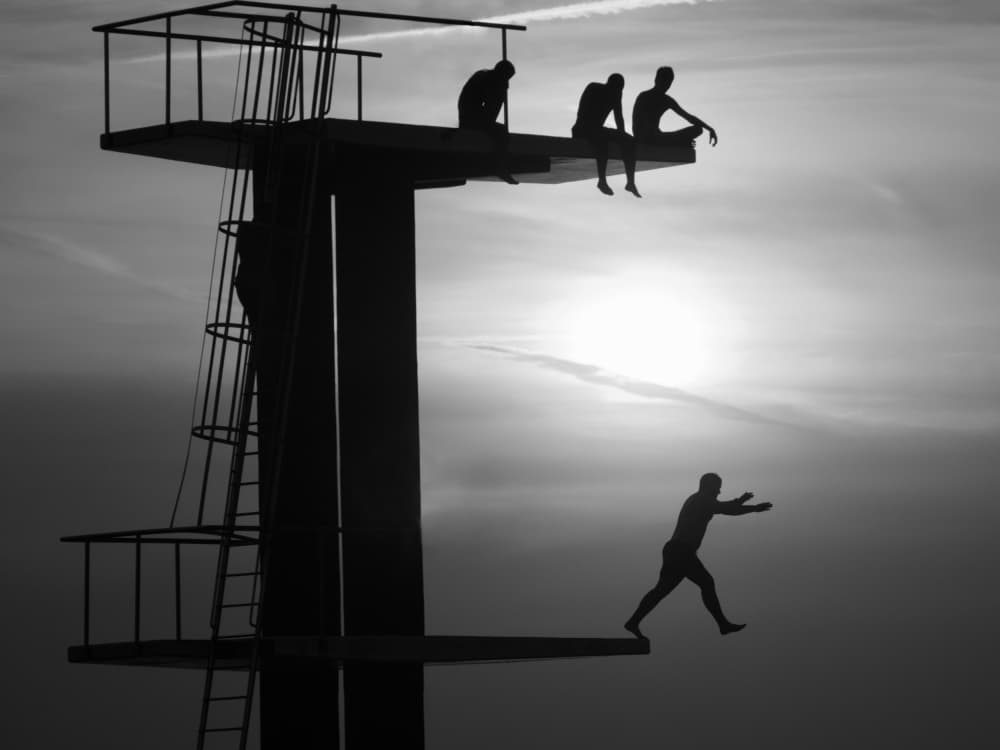 Sunset High Dive by Marko Buntic — canvas wall art