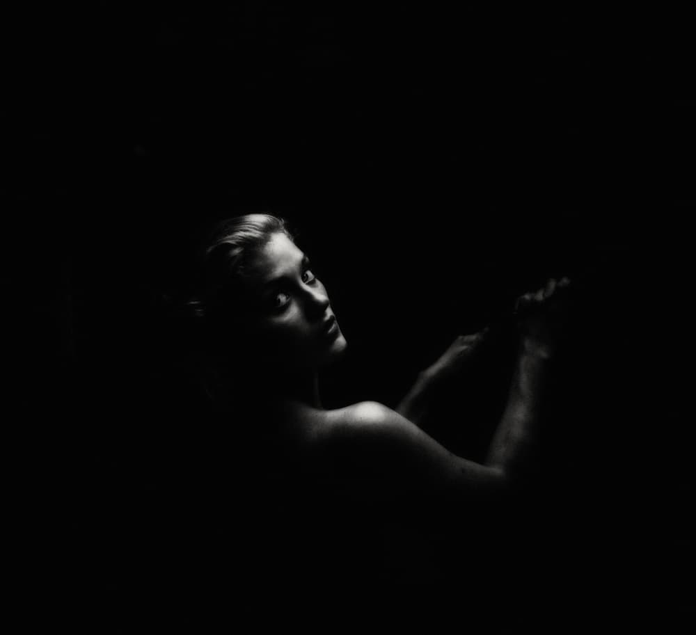 Dramatic Woman Portrait by Erkan Camlilar — canvas wall art