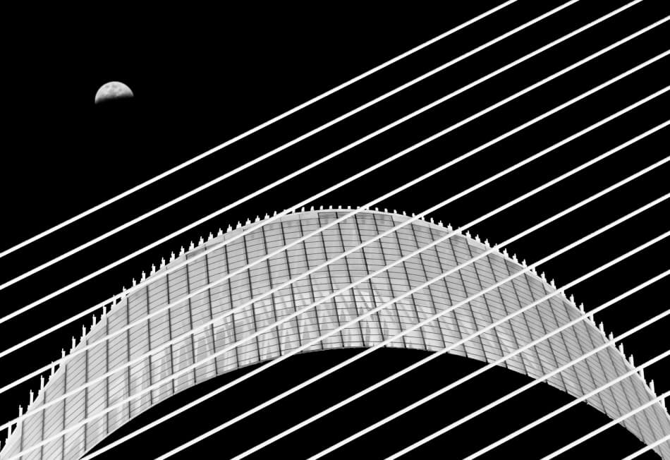Modern Arch Moon Lines by Juan Luis Duran — canvas wall art