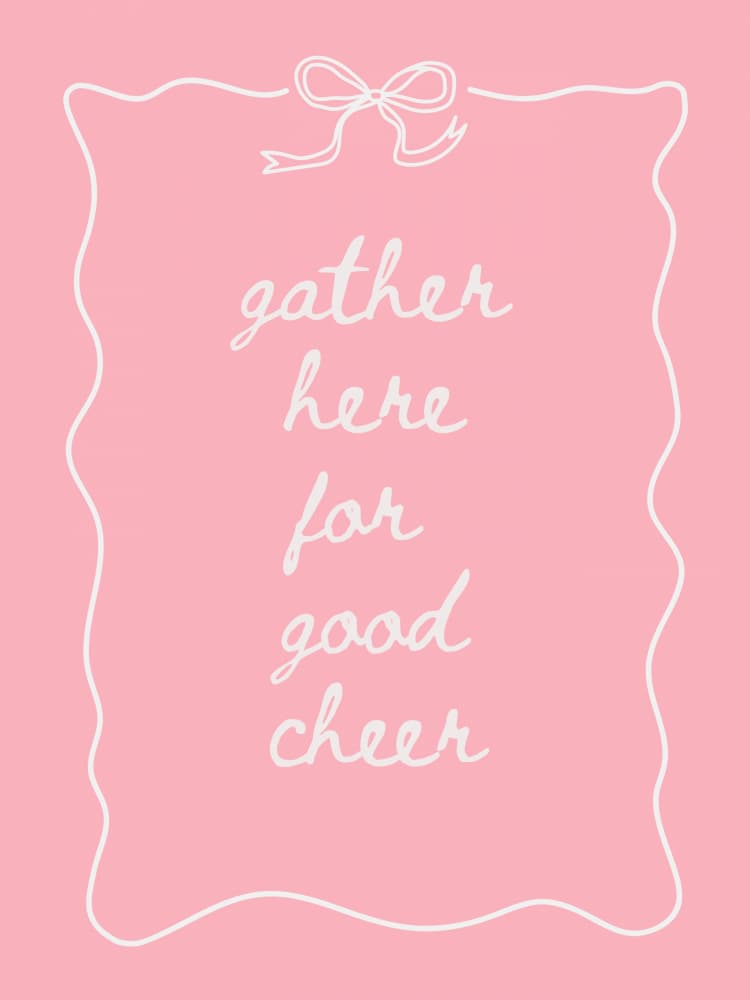 Cheerful Pink Gather Bow by Jolly and Dash — canvas wall art
