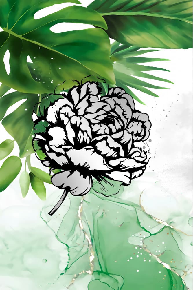 Lush Green Peony Bloom by Rafal Kulik — canvas wall art