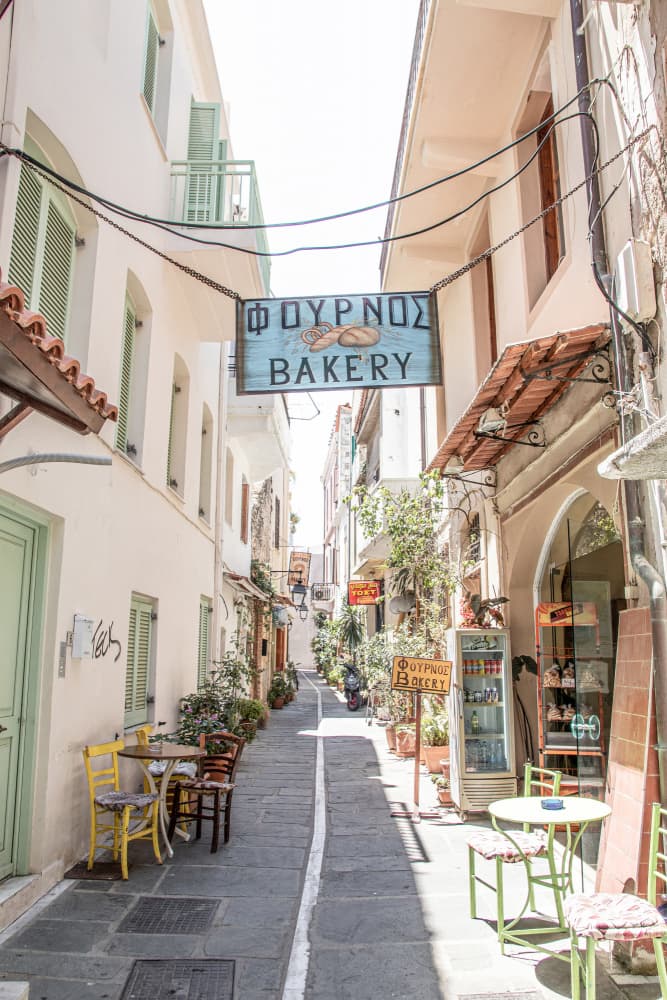 Charming Bakery Street by Henrike Schenk — canvas wall art