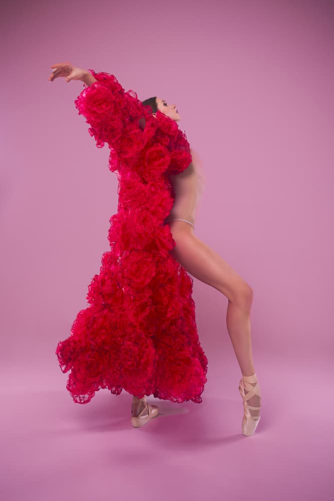 Vibrant Fuchsia Dancer by Alexandr — canvas wall art