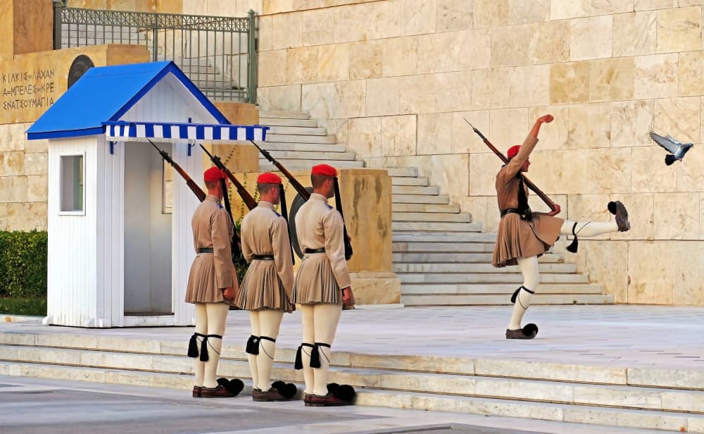 Athens Changing Guard Ceremony by Giorgio Pizzocaro — canvas wall art