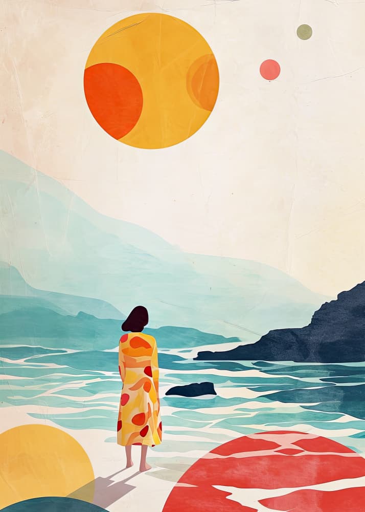 Dreamy Coastal Solitude by Justyna Jaszke — canvas wall art
