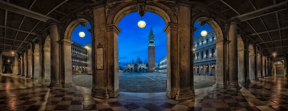 St. Mark's Square Evening Glow by Tommaso Pessotto — canvas wall art