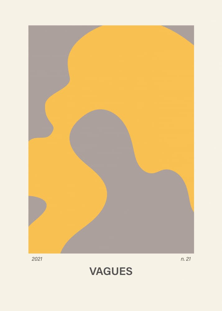 Abstract Golden Waves by Paperago — canvas wall art