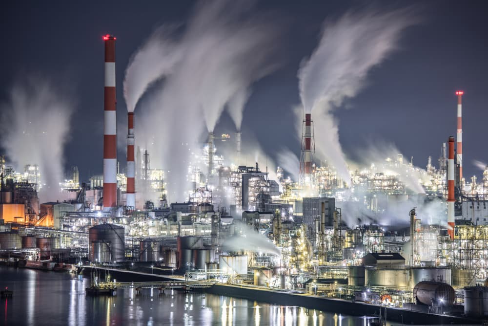 Industrial Night Glow by Kobayashi Tetsurou — canvas wall art