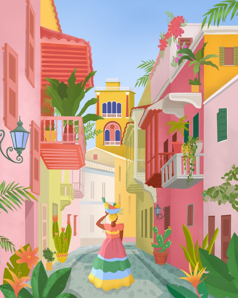 Cartagena, Colombia by Petra Lizde — canvas wall art
