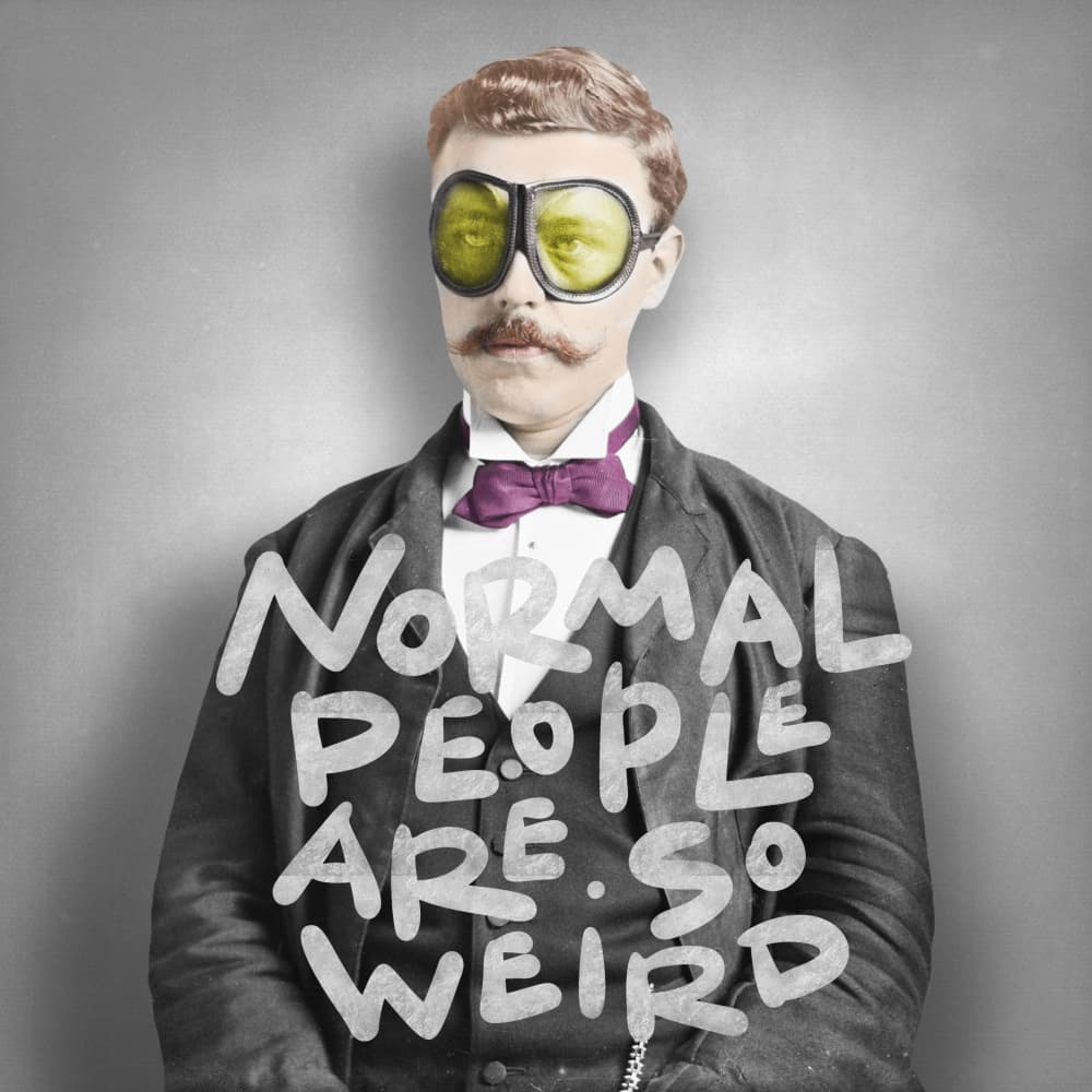 Eccentric Man Weird Quote by Marja van den Hurk — canvas wall art