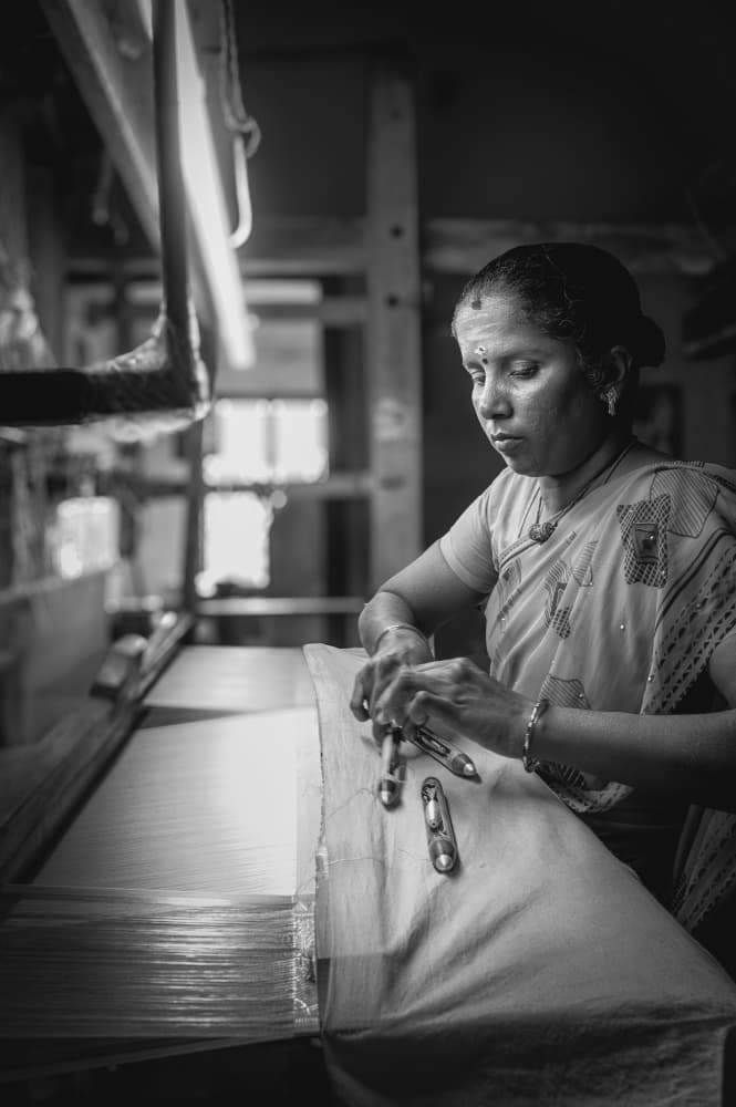 Traditional Hand Weaver by BALASUBRAMANIAN GV — canvas wall art