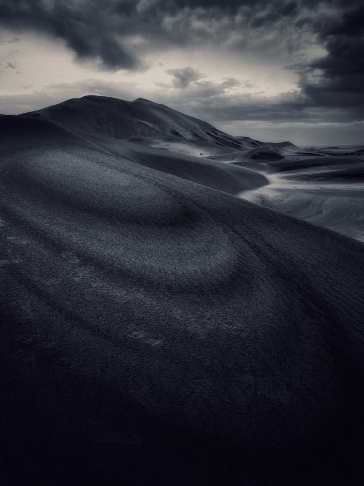 Moody Desert Dunes by Saleem G Alfidi — canvas wall art
