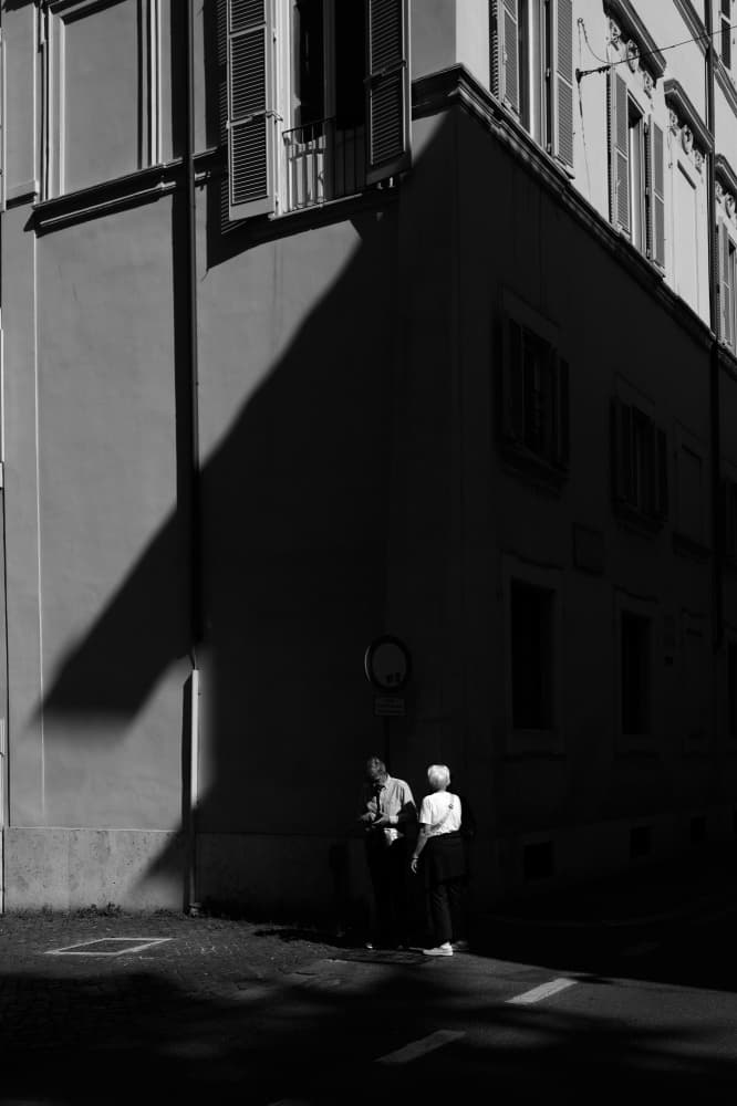 Figures in City Shadows by Tamas Dragon — canvas wall art