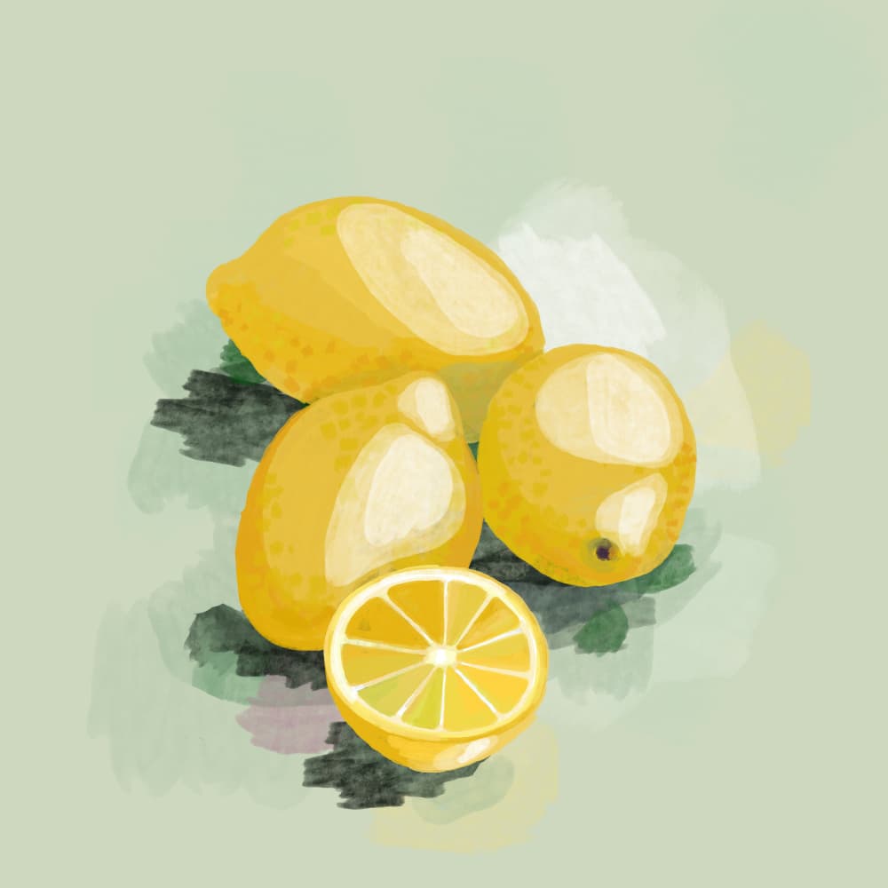 Fresh Yellow Lemons by Rosana Laiz Blursbyai — canvas wall art