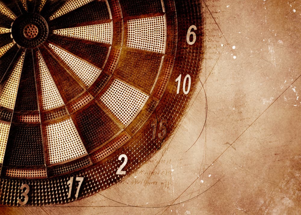 Vintage Dartboard Game by Justyna Jaszke — canvas wall art