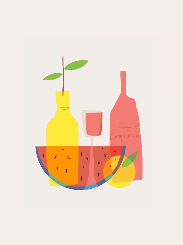 Vibrant Summer Still Life by Little Dean — canvas wall art