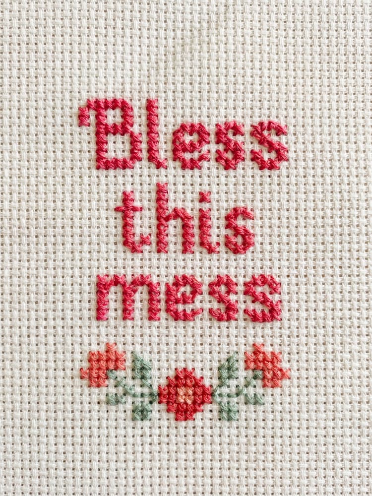 Bless This Mess Stitch by Andreas Magnusson — canvas wall art