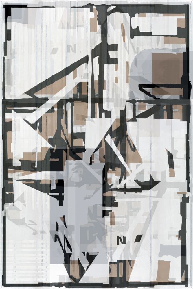 Modern Geometric Layers by cartissi — canvas wall art