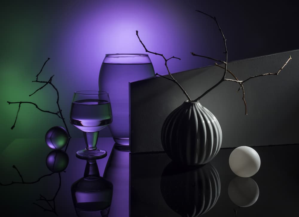 Moody Glass Still Life by Evgeniy Popov — canvas wall art