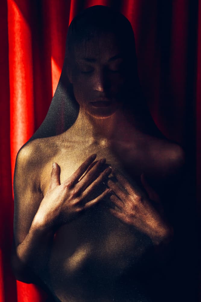 Veiled Golden Woman by Ruslan Bolgov — canvas wall art
