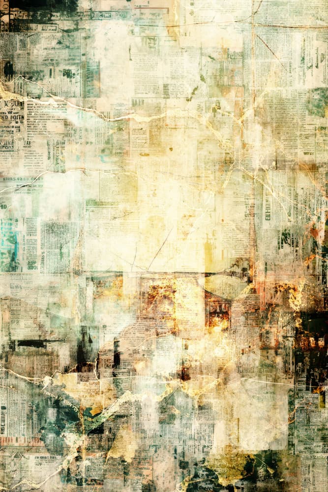 Distressed Paper Collage by Rafal Kulik — canvas wall art
