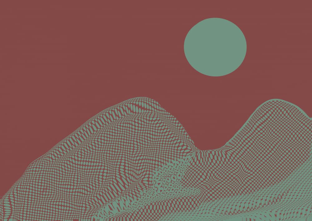 Retro Digital Desert Landscape by Sharyn Bursic — canvas wall art