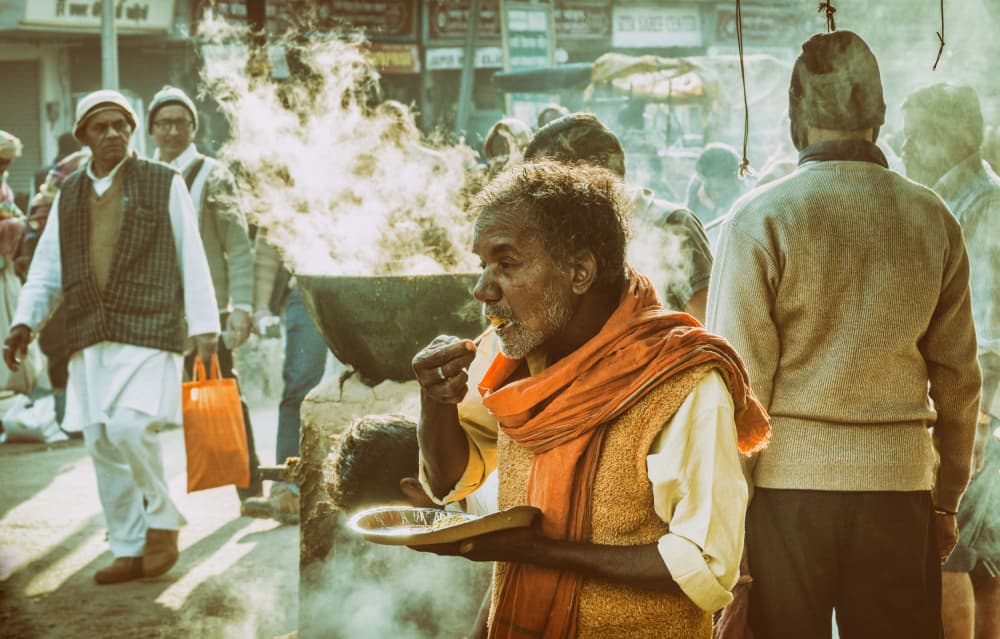 Warm Street Meal by Samara Ratnayake — canvas wall art