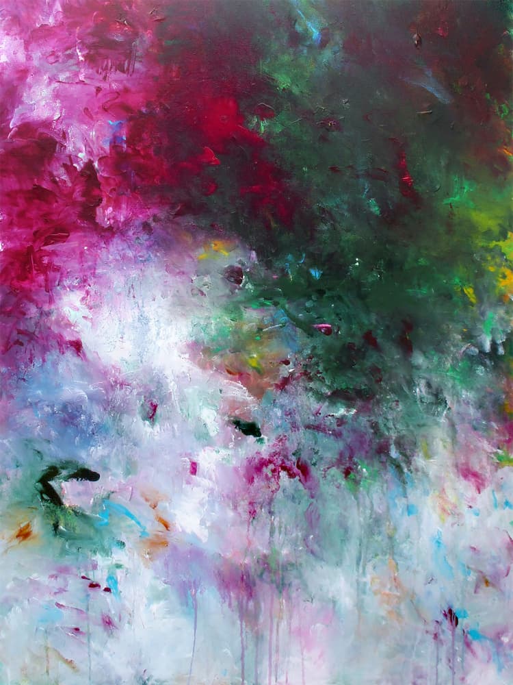 Vibrant Abstract Flow by Ron Halfant — canvas wall art